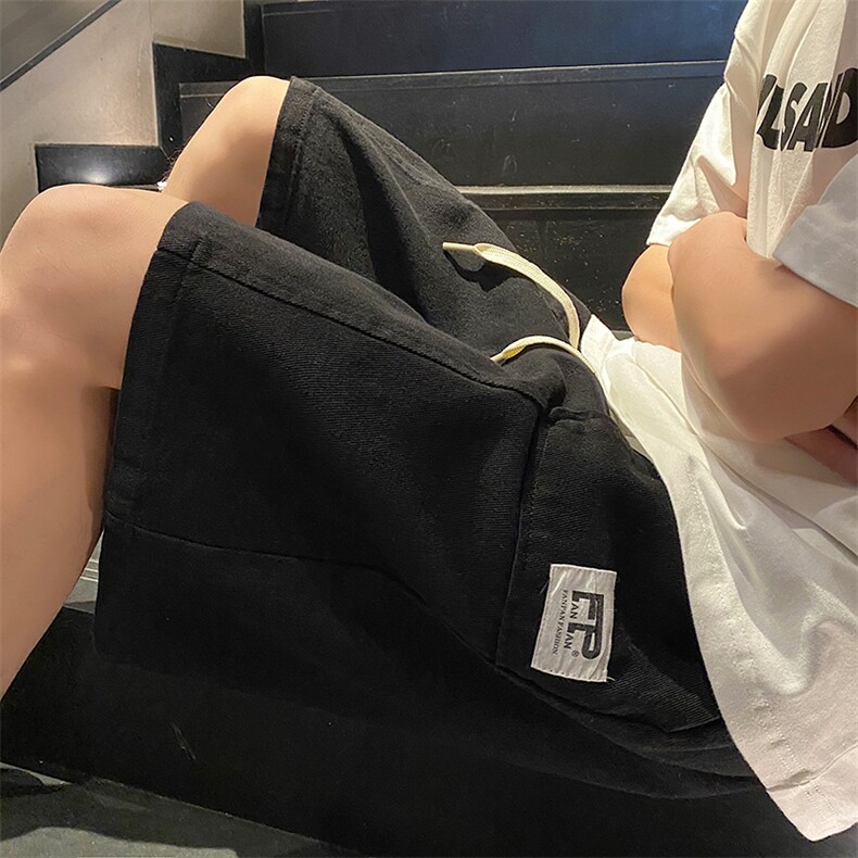 直播品做旧重水洗 立体裁剪拼接工装短裤五分裤 K9805/P45 黑色2图片
