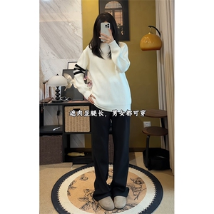 斜纹呢料裤子男士冬季厚款直筒休闲裤百搭西裤长裤潮K3662-特P42图片