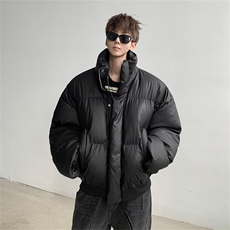 24年新款高级感品质短款皮棉衣立领加厚棉服外套Q9989-特p80，男装棉衣，星座508（原C305）