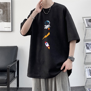 麂皮绒短袖t恤男大码半袖男 JD82165-P25图片