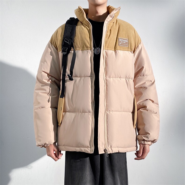灯芯绒加厚棉衣男冬季立领男士棉服潮流棉袄字母A266-WMY8623-P75,男装棉衣,电商A266