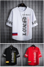 新款夏季字母印花短袖T恤男ins潮流宽松男半袖上衣体恤DT13P30，男装T恤，电商A086