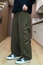 2025新款休闲工装阔腿裤男式百搭户外运动裤-K6602-P40，男装工装外套，星座1105-2