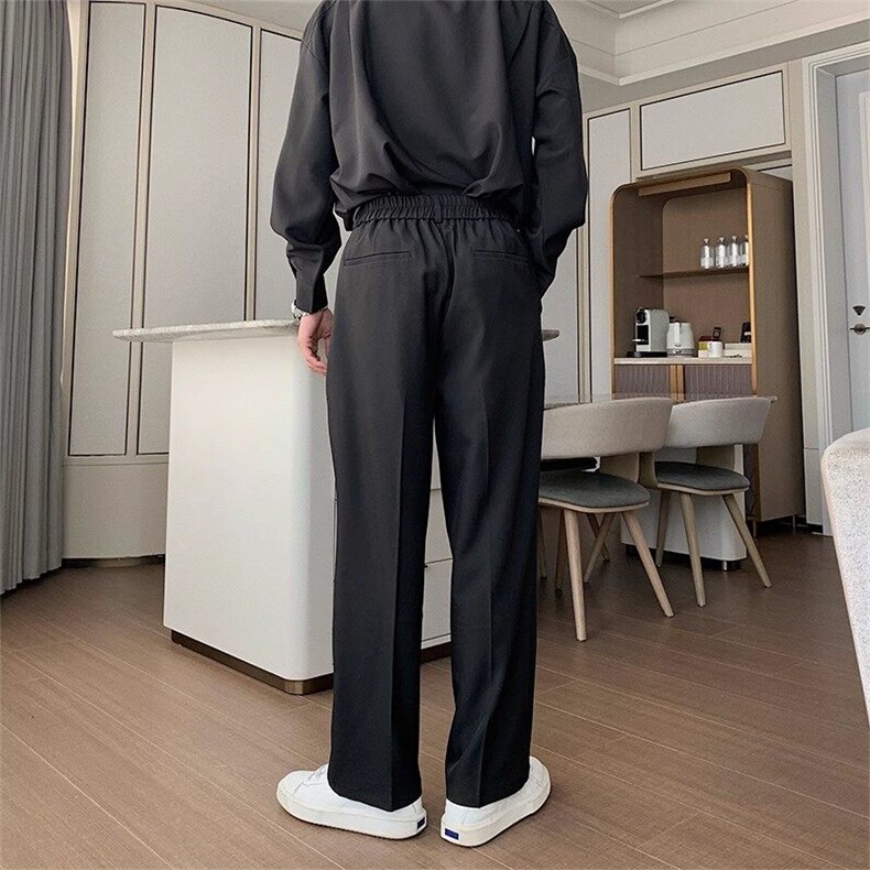 （量大价优)~夏季冰丝垂感显瘦西装休闲微喇长裤K06021P45,男装西裤,星座1004（原星座815-3）