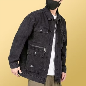 1506A/GG170/P44百搭新款春季牛仔外套男潮牌帅气工装夹克图片