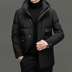 DF651钱塘2020-2商务休闲冬季厚款有帽中年男士羽绒服P293，男装羽绒服，钱塘207-2