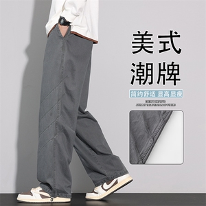 2025秋季新款工装裤子男款美式潮牌百搭直筒阔腿休闲裤K6651-P60图片