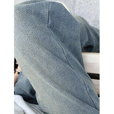 星空纹牛仔裤男春秋美式潮复古大码宽松阔腿直筒裤子WL00600-P45，男装牛仔裤，星座1008