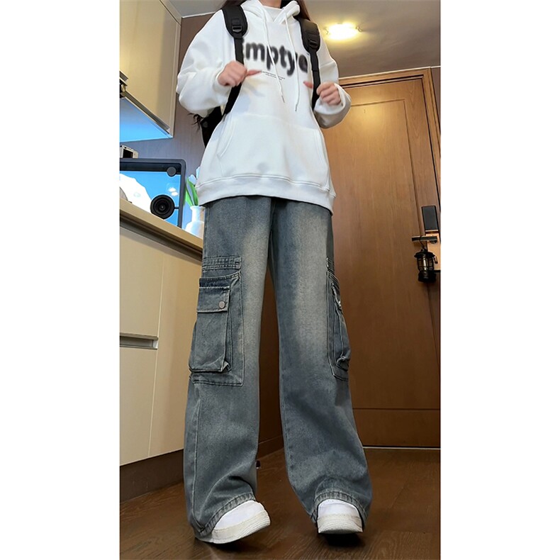 美式复古裤子男大口袋工装潮牌痞帅秋冬新款牛仔裤-A1429TP55控88,男装牛仔裤,电商B241