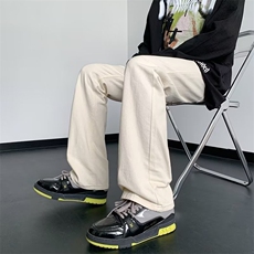 美式高街白色牛仔裤男春秋季设计感微喇修身裤子N0021P43，男装牛仔裤，星座1116-2