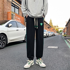K3177-P48秋季大码潮流宽松中性男女情侣侧边织带休闲百搭卫裤，男装休闲裤，电商A009A（原A058A）
