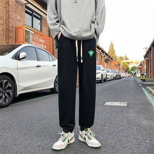 K3177-P48秋季大码潮流宽松中性男女情侣侧边织带休闲百搭卫裤图片