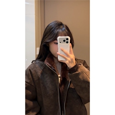 秋冬男士美式高街冬季重磅座山雕貂毛pu皮棉衣男女加厚外套，男装皮衣，电商B319