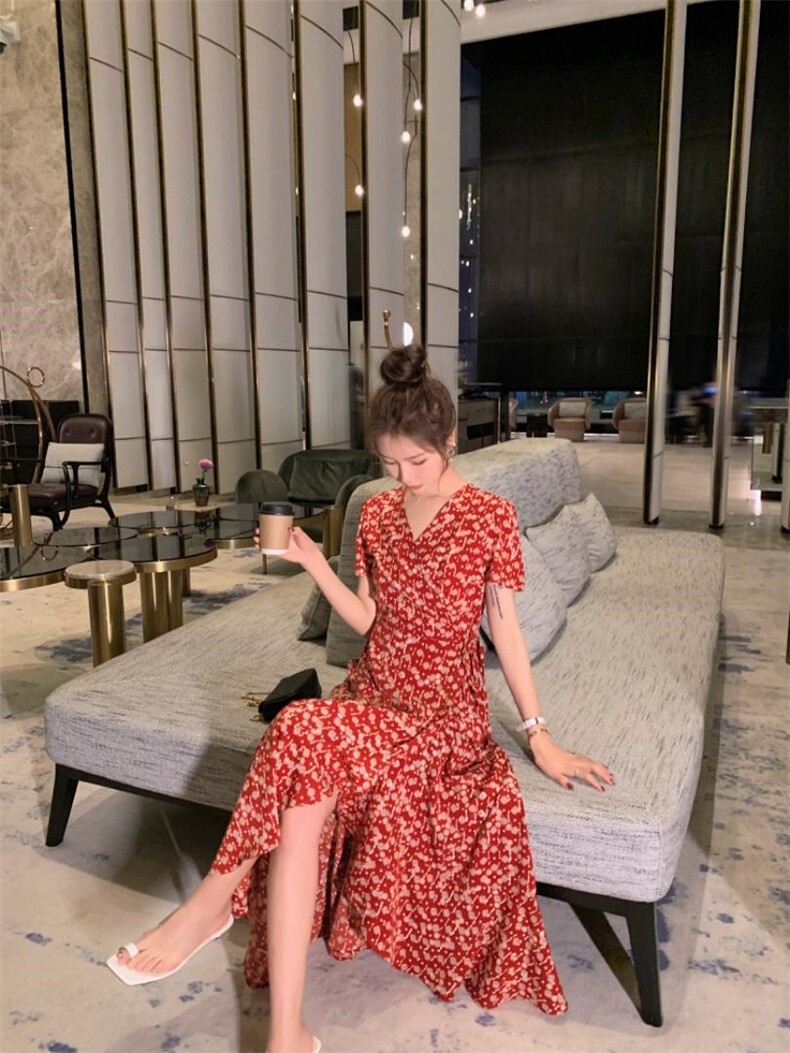 夏季新款连衣裙，女装连衣裙，早颜