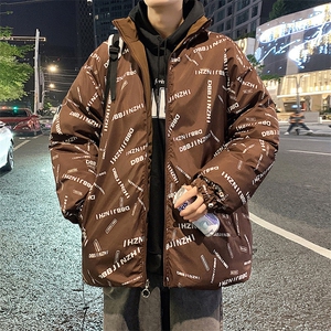 秋冬新款羽绒棉衣男加厚保暖双面穿夹克外套棉衣P65图片