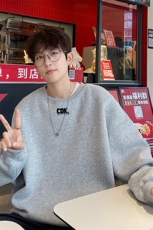 ！圆领卫衣男装港风长袖T恤男外套男WY172-P28，男装卫衣，电商B367