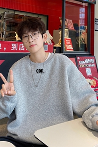 ！圆领卫衣男装港风长袖T恤男外套男 WY172-P28图片