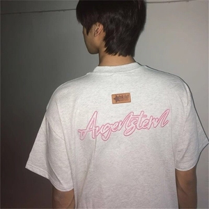 万针全刺绣工艺抖音得物高品质260克重磅纯棉双纱美式高街短袖T恤图片