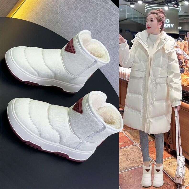 X4551-165厚底雪地靴女2024新款冬季加绒棉女短靴，女鞋长靴，星座1407-3