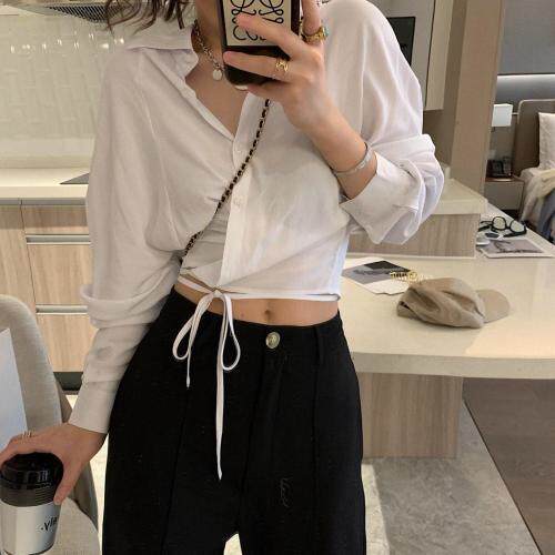 87330腰部缠绕衬衫，女装衬衫，XTZ style