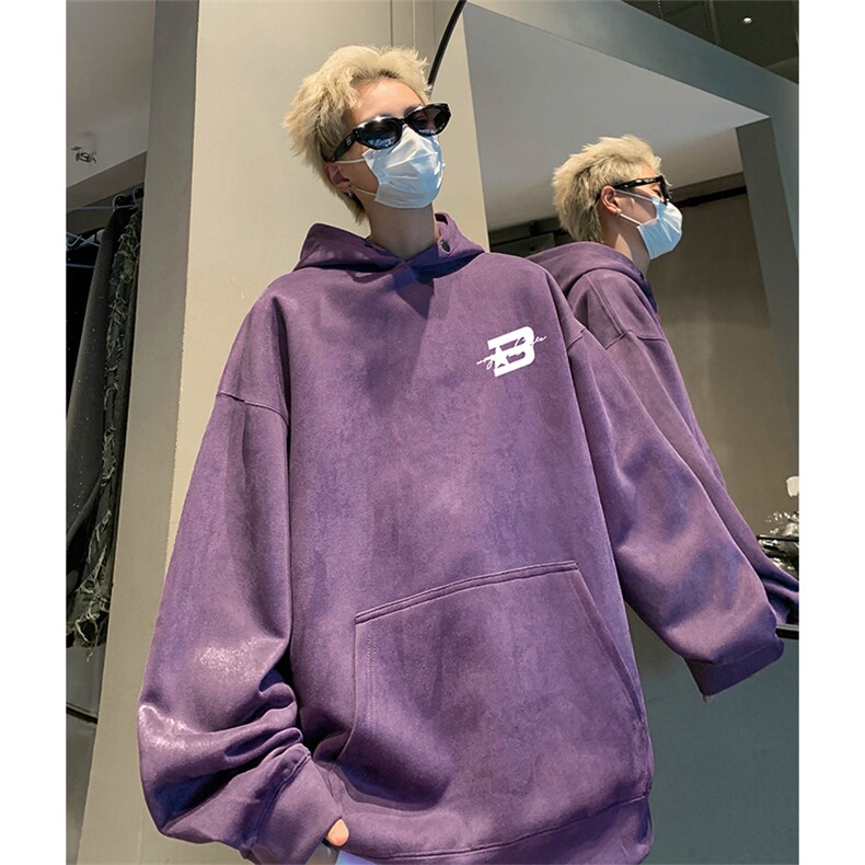 抖音得物供货提供视频秋冬重磅美式麂皮绒连帽卫衣JLM17,男装卫衣,电商A486