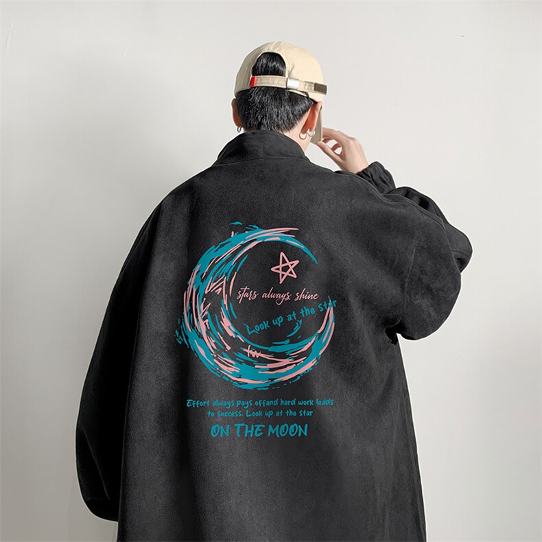麂皮绒夹克男大码立领褂子外套JK85341-P68加绒款-P78,男装夹克,电商A040