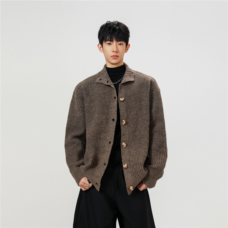 冬季立领开衫毛衣男针织衫M4120-P55,男装针织衫/毛衣,电商D202