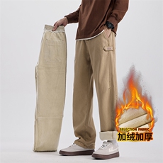 纯棉裤子男士2025年新款冬季工装休闲长裤J8011-P45/加绒P55特批，男装棉裤，星座509