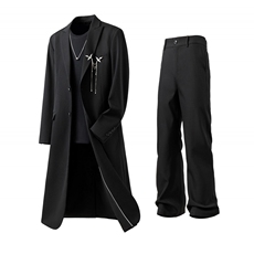 西服送胸针96聚酯纤维4氨纶M-5XL大码XF78150P125西裤XF78151P45，男装西服，星座226-2