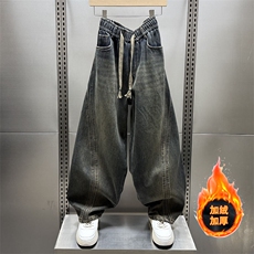 1506-1/KFT12311/P592025冬季新款美式做旧复古色加绒牛仔裤，男装牛仔裤，星座1506-1