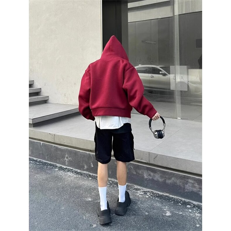 1506/QF010/P52新款宽松帽衫连帽手工编绳纯色连帽卫衣情侣上衣,男装卫衣,星座1506