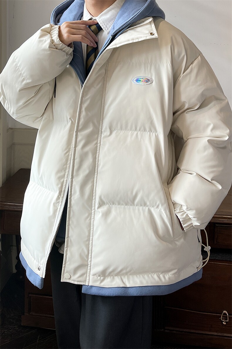 情侣装假两件加厚棉衣大码中性连帽棉服棉袄A071-Y00-P125,男装棉衣,电商A071