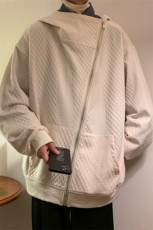 WY8119/P65秋装港风连帽卫衣男女oversize潮牌美式高街外套上衣，男装卫衣，电商A141