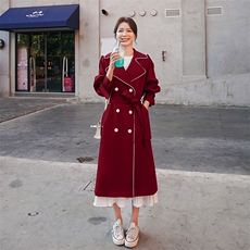 【新品】2021春秋装线条中长款风衣女255-2082-P145控198，女装风衣，浙宝288（原255）