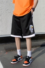 ！2023夏季冰丝男士太空人印花短裤运动中裤DK608P30，男装休闲裤，电商B220