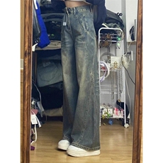 【有货】1071CC-特P48美式复古蓝牛仔裤男女解构直筒裤子，男装牛仔裤，星座1007（原301D）
