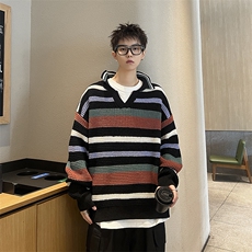 日系复古圆领针织衫毛衣男秋季ins潮牌线衣，男装针织衫/毛衣，星座716-4