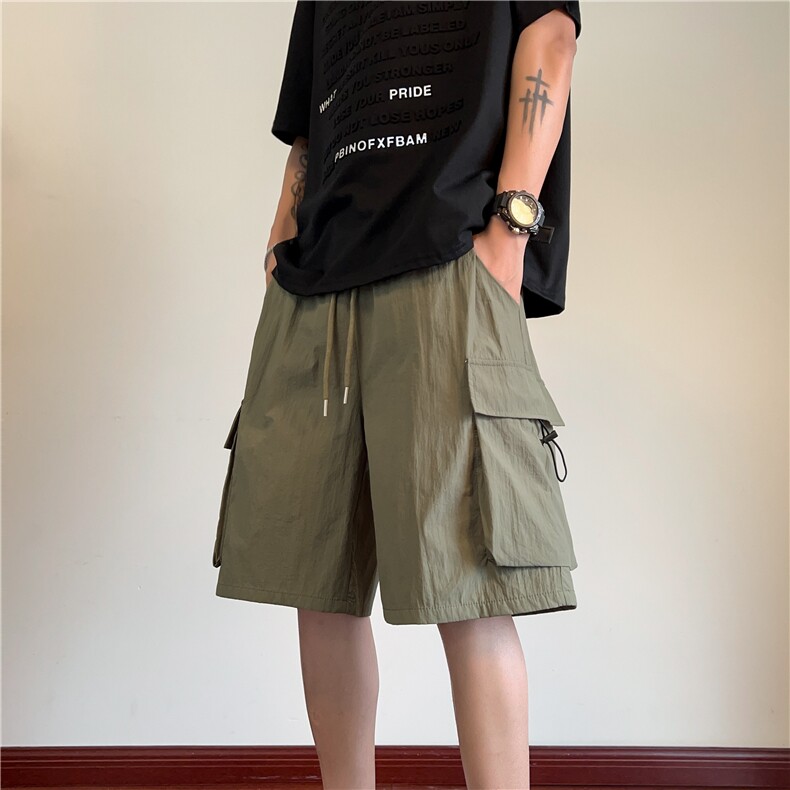 抖音品质夏季美式工装口袋设计宽松短裤B315-K25503-特p30控58,男装牛仔裤,电商B315