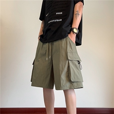 抖音品质夏季美式工装口袋设计宽松短裤B315-K25503-特p30控58，男装牛仔裤，电商B315