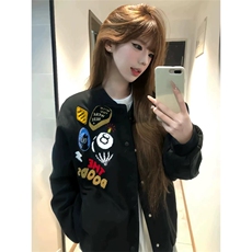 网图有货美式街头徽章字母刺绣棒球服外套男女宽松夹克A881-P43，男装夹克，星座1505