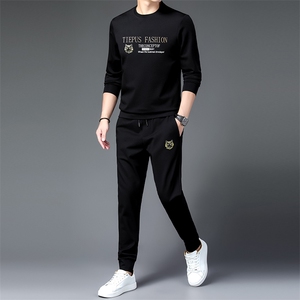 秋季新款中老年运动套装男士休闲跑步服中年爸爸卫衣两件套2022图片