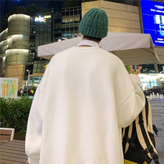 港风夜景宽松休闲圆领毛衣A247-M800常规特批35加绒特批50控78，男装针织衫/毛衣，电商A247
