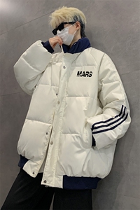 ！2025冬季新款男士撞色棉服加厚保暖情侣棉衣MY209特P80图片