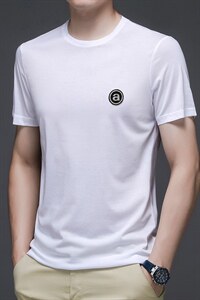 中青年男士短袖体T恤圆领薄款透气冰凉运动上衣服夏季时尚休闲P60图片