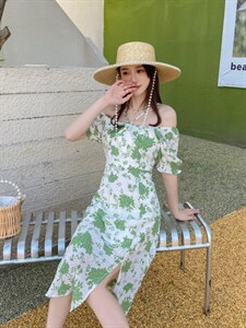夏季新款碎花连衣裙图片