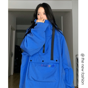 冬季连帽套头中性滑雪服保暖加绒加厚防水防风情侣款外套M25-P175图片