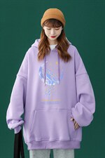 中性秋季新款潮流圆领印花加绒宽松卫衣W288P30控48加绒P40，男装卫衣，A247A