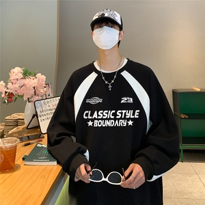 港风 23新款秋季时尚百搭宽松字母印花套头卫衣B6801P60控78图片