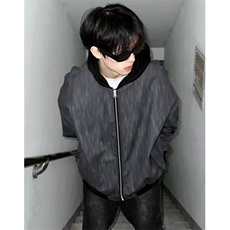 美式新款连帽高级感品质男女同款假两件复古夹克外套上衣JG1565，男装夹克，星座1116A（原606A-3）