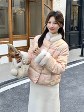 2025年冬季短款新中式短款羽绒服50白鸭绒RF2C290-7802#-P325-K42，女装羽绒服，蝶眷